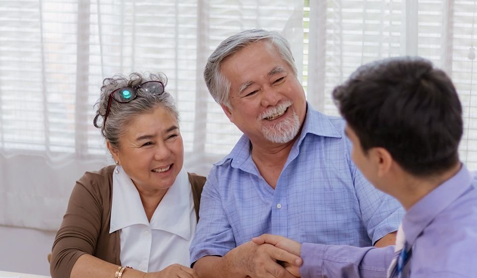 A couple meets with a tax expert.